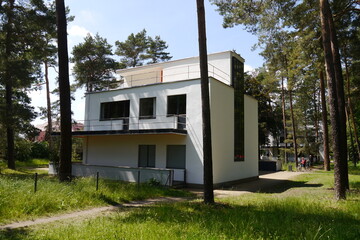 Meisterhäuser Bauhaus Architektur in der Bauhausstadt Dessau in Sachsen-Anhalt
