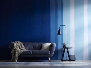 Simple large vertical strip indigo gradient, front wallpaper 