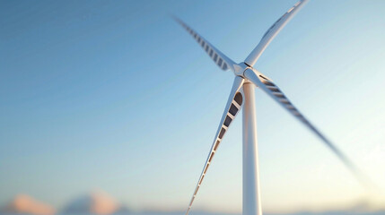 Wind Turbine Model Representing Green Energy Concept - obrazy, fototapety, plakaty