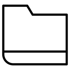 folder vector icon isolated on a white background.