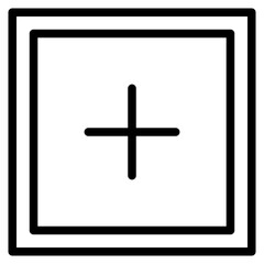 Add item / positive sign line art icon for apps and websites