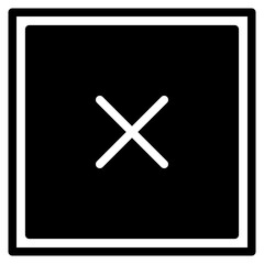 Cancel icon. Ban sign vector illustration. Close symbol isolated on white background.