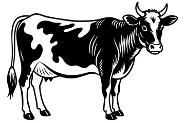 cow silhouette vector illustration