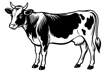 cow silhouette vector illustration