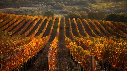 Foto op Canvas wine vineyards in autumn, Montefalco, Umbria, Italy © Ziyan