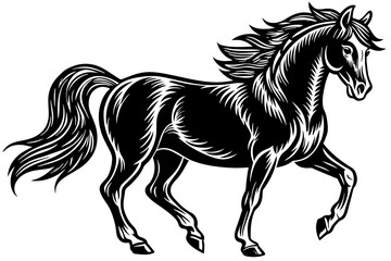 horse silhouette vector illustration