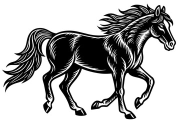 horse silhouette vector illustration