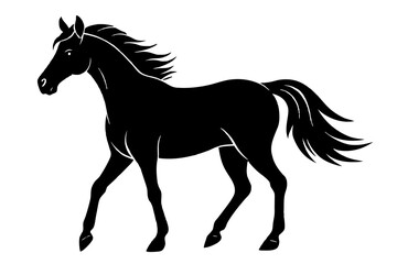 horse silhouette vector illustration