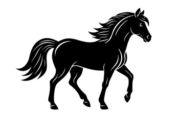 Naklejka na ściany i meble horse silhouette vector illustration