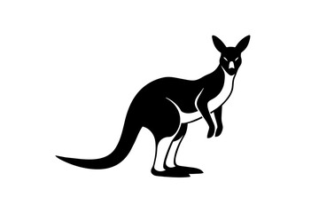 kangaroo silhouette vector illustration