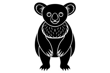 koala silhouette vector illustration