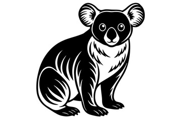koala silhouette vector illustration