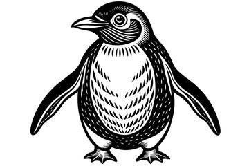 penguin silhouette vector illustration