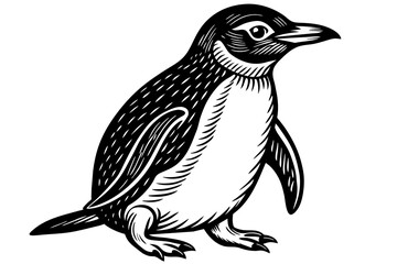 penguin silhouette vector illustration