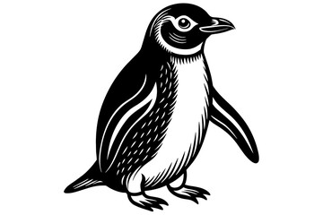penguin silhouette vector illustration