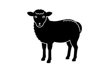 sheep silhouette vector illustration 