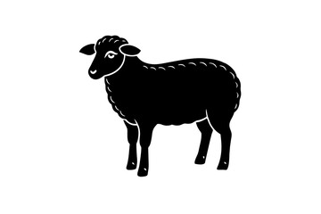 sheep silhouette vector illustration 