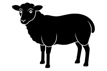sheep silhouette vector illustration 