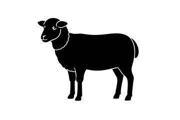 sheep silhouette vector illustration