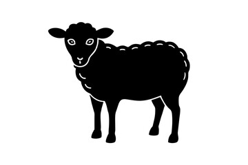 sheep silhouette vector illustration