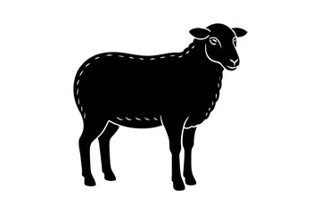 sheep silhouette vector illustration