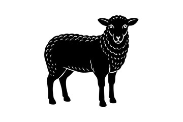 sheep silhouette vector illustration