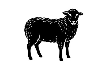 sheep silhouette vector illustration