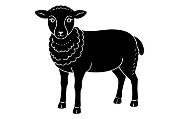 sheep silhouette vector illustration