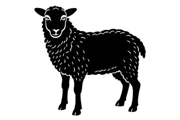 sheep silhouette vector illustration