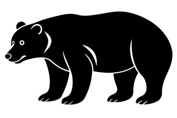 bear silhouette vector illustration