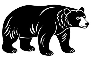 bear silhouette vector illustration