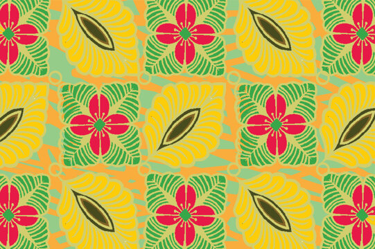 The Kembang Kates Batik motif and its development is a very exclusive motif. Suitable for various functions. Vector EPS 10