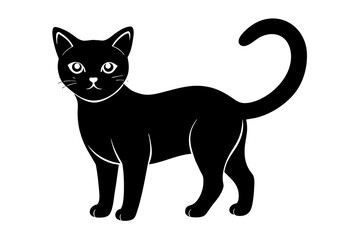 cat silhouette vector illustration