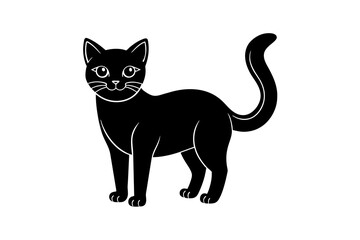 cat silhouette vector illustration