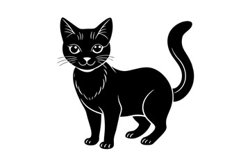 cat silhouette vector illustration