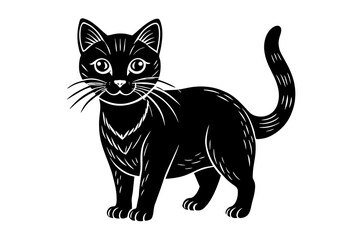 cat silhouette vector illustration
