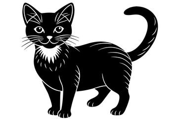 cat silhouette vector illustration