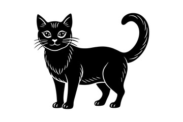 cat silhouette vector illustration