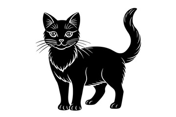 cat silhouette vector illustration
