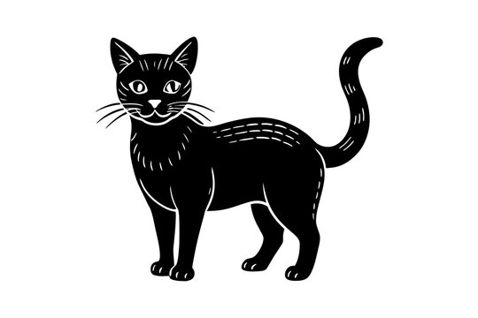cat silhouette vector illustration