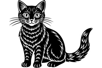 cat silhouette vector illustration