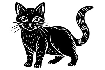 cat silhouette vector illustration