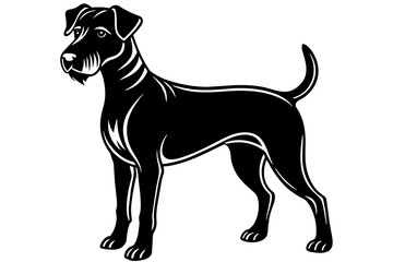 dog silhouette vector illustration