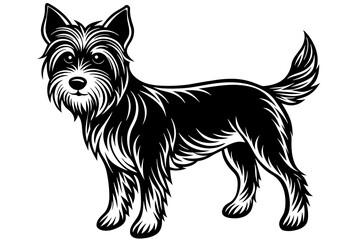 dog silhouette vector illustration 