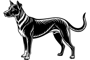 dog silhouette vector illustration 