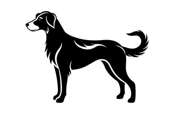 dog silhouette vector illustration 