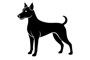 dog silhouette vector illustration 