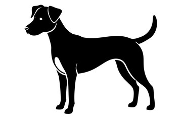 dog silhouette vector illustration 