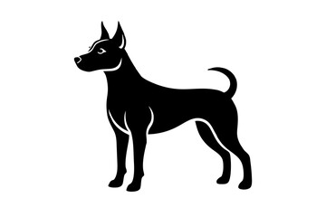 dog silhouette vector illustration 