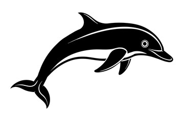Naklejka premium dolphin silhouette vector illustration
